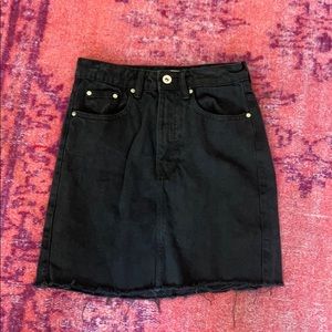 Zara TRF black denim skirt size xs